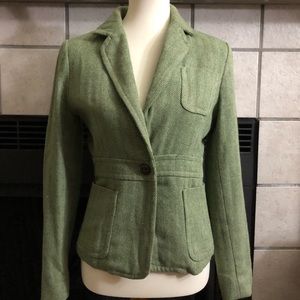 BITTEN BY SJP Green Herringbone Lined Jacket